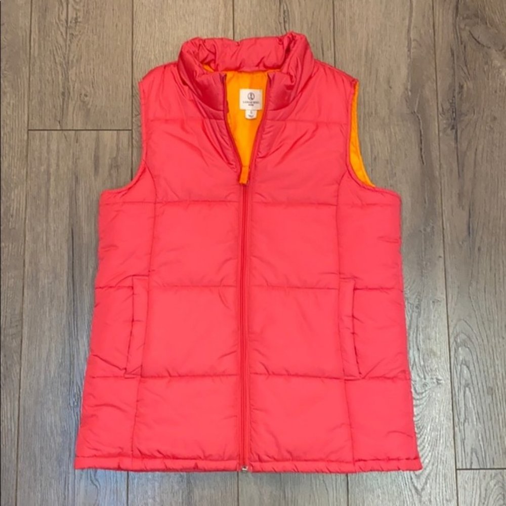 Lands' End Youth Girls Pink Puffer Vest